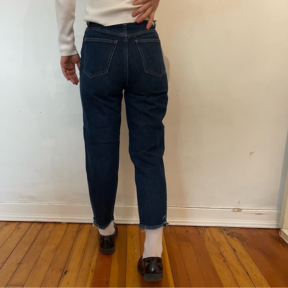 Dark Blue High-Rise Women’s Jeans - Picture 4 of 7